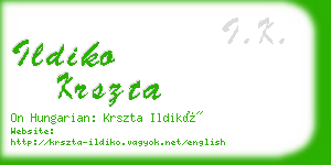 ildiko krszta business card